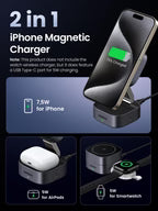 UGREEN 2-in-1 Foldable Wireless Fast Charging Station