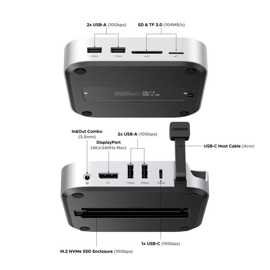 UGREEN Mac mini M4 Dock with 4K144Hz Display Port and SSD Enclosure