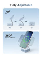 MagFlow 2-in-1 Magnetic Wireless Charger (Qi2 25W, MagSafe-Compatible)