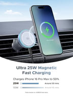 UGREEN MagFlow Magnetic Wireless Car Charger 25W (MagSafe compatible)