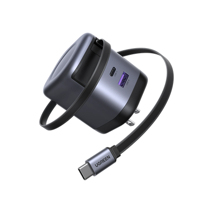 UGREEN Nexode 65W Charger with Retractable USB-C Cable