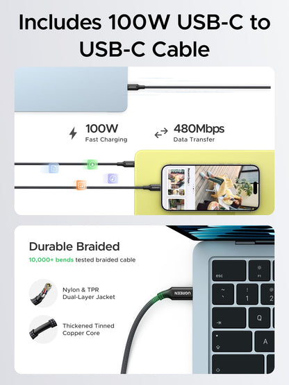 UGREEN Nexode Air USB-C Charger (65W, GaN, Foldable Plug)