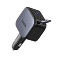 UGREEN Nexode Car Charger 145W with Retractable USB-C Cable