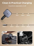 UGREEN Nexode Car Charger 145W with Retractable USB-C Cable