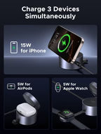 UNO 3-in-1 Magnetic Wireless Charger 25W (MagSafe compatible)
