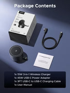 UNO 3-in-1 Magnetic Wireless Charger 25W (MagSafe compatible)