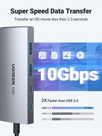 UGREEN USB-C Hub 4-Port USB 3.2 10Gbps Data Hub with 2 USB-C & 2 USB-A